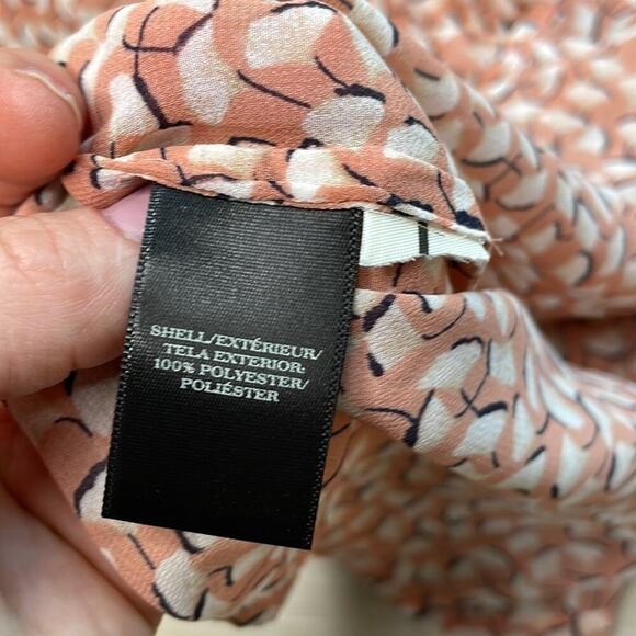 Ann Taylor semi sheer ginkgo leaf blouse - Picture 5 of 9